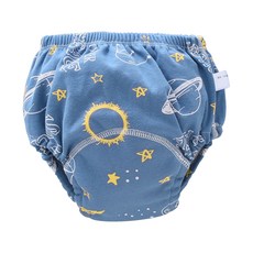 我家寶貝 6層紗寶寶學習褲, 純棉, 吸水性好, M, 宇宙, 1件