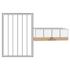 鶴屋 A4三用電腦標籤 85號 B33289 289 x 33mm, 105張, 6格