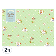 Flyingwhales 紅髮安妮月間計畫便條本 萬年型, 2個, 野餐綠