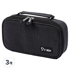 대용량 파우치 필통 R99262, 블랙, 3개