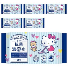 Hello Kitty 凱蒂貓 抗菌濕拖巾, 6包