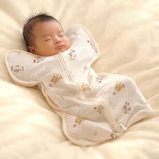 韓國 ikii 有機涼感網眼新生兒包巾 S