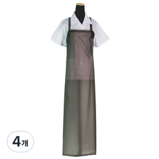 A&G 聚氨酯 H型圍裙, 半透明黑色, 4個