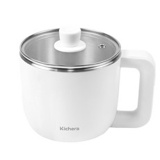 키체라 휴대용 다용도 전기냄비 멀티쿠커 0.8L, KIC-MC01(화이트)