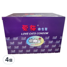 Love Cats 愛貓 超薄平面衛生套, 144個裝, 4個
