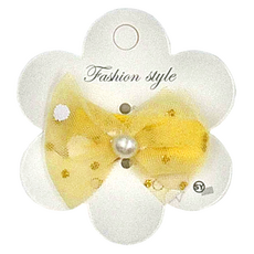 SY SY13610 手做造型壓夾 3入, 珍珠蝶黃, 不適用