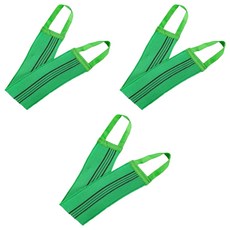 Yeobihome 身體搓背長版沐浴去角質巾, 綠色, 3個, 1入