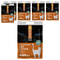 貓砂王 雙倍吸力新配方精粉貓砂 6kg 爽身粉細砂 (10L/袋), 6袋
