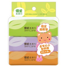 US baby 優生 柔濕巾 超厚型, 3包, 1袋