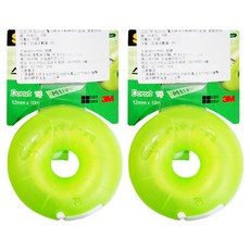 Scotch 甜甜圈造型隱形膠帶台, 蜜瓜, 2個