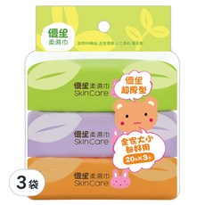 US baby 優生 柔濕巾 超厚型, 3包, 3袋