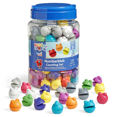 hand2mind Number Blocks Numberblob造型計數積木遊戲組 12款 各10入, 1組