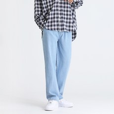 엠엔씨 남성용 빅사이즈 허리밴딩 면 와이드청바지 MDIP499WN