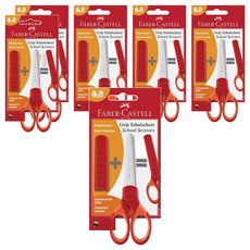 FABER-CASTELL 輝柏 好點子安全剪刀, 紅色, 6支