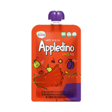 Organic Dino 鮮果汁蘋果口味, 100ml, 10包