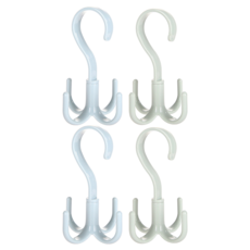 RIVER-GREEN 360度旋轉式多功能掛勾, 藍色+綠色, 4個