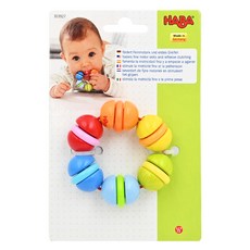 HABA 寶寶感統木玩 嘎嘎串珠 尺寸輕巧易抓握 訓練寶寶手部發展 堅固耐用櫸木, 1個