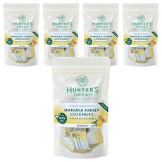 HUNTER'S DREAM 獵人谷之夢 橄欖葉麥蘆卡蜂蜜潤喉糖 20顆, 5個, 80g