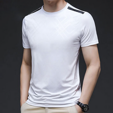 Minsung Company 男士冰絲格子短袖T恤