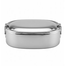 ZEBRA THAILAND 斑馬牌 304不鏽鋼橢圓便當盒 16cm, 不銹鋼色, 1個