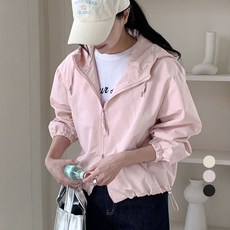 afinar 女款寬鬆版型車線連帽防風夾克