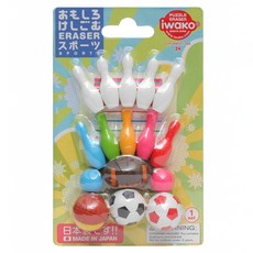 Iwako 造型橡皮擦, 各式球類 多色, 1組