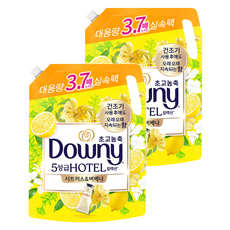 다우니 호텔 초고농축 컬렉션 섬유유연제 시트러스 앤 버베나 리필, 2.6L, 2개