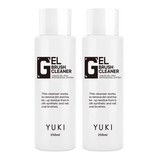 YUKI 凝膠美甲筆刷清洗液 大容量筆刷清潔劑 250ml, 混合顏色, 2個