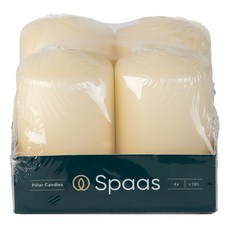SPAAS 圓柱蠟燭, 灰白色（象牙色）, 4 件