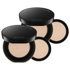 AGE20'S Noble Cover Satin持妝霧感氣墊粉餅 12g+替換芯 12g, 2組, 21 Neutral Ivory