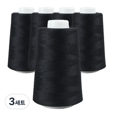 OWL 40支2股 縫紉線 5入, 黑色, 3套