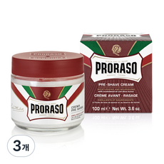 프로라소 프리 쉐이브 크림 너리쉬 샌달우드, 100ml, 3개