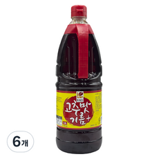 뚜레반 고추맛기름+, 6개, 1.8L