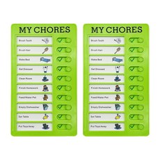 Madakumi 行程清單板, 04 綠色, 2個, 兒童任務管理, 時間規劃