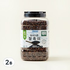 유기농 씻어나온 찰흑미, 4kg, 2통