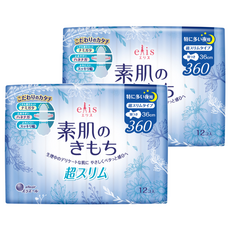 elleair 艾黎艾爾 elis 愛麗思 清爽零感 衛生棉, 36cm, 12片, 2包