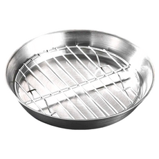 304不鏽鋼瀝油烤盤 + 烤架, 20cm, 1組