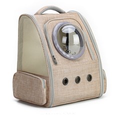 貓咪太空包+透明窗 隨機出貨組合, 卡其色