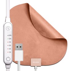 iriver 便攜式屁屁暖墊 USB溫熱電熱坐墊 IHP-270U, 270 x 270 mm, 柑橘橙