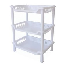 윤코 주방 3단 정리 선반, 화이트, 1개