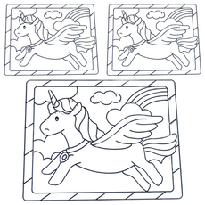 AMOS 阿摩司 壓克力模型版 M8 獨角天馬, 3個