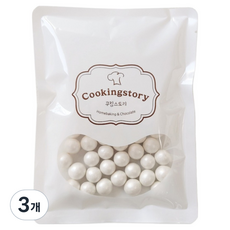 Cookingstory Lux Pearl巧克力裝飾物 珍珠白, 50g, 3個