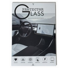 티파츠 테슬라 모델3 3R Y 호환 네비게이션 강화유리 액정보호필름 투명, T001