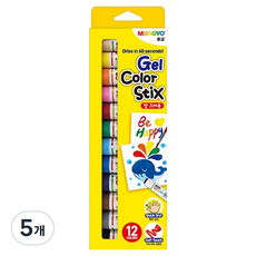 문교 젤크레용, 5개, 12색