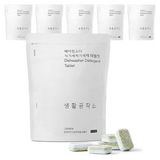 Saengong 生活工作所 小蘇打洗碗機專用洗滌錠 60入, 600g, 6個