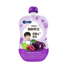 BEBECOOK 嬰幼兒綜合蔬果汁 李子與葡萄口味 無添加健康飲品, 100ml, 10包
