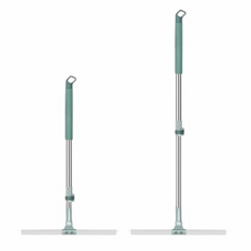 家適通 加厚款 可伸縮矽膠刮水掃把 乾濕兩用 一沖即淨 懸掛設計 可180°旋轉, 35cm + 52cm + 78~126cm, 1組