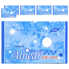 Alnear 歐蜜 水織布化妝棉, 400片, 6入