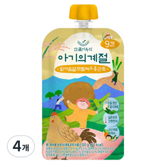 에코맘의산골이유식 유아용 아기의계절 후기 닭가슴살모듬채소옹근죽, 100g, 4개