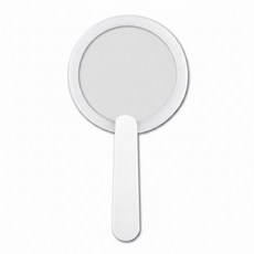 GLiTTER 宇堂 USB LED手持折疊式化妝鏡 手把開關, 白色, 1個